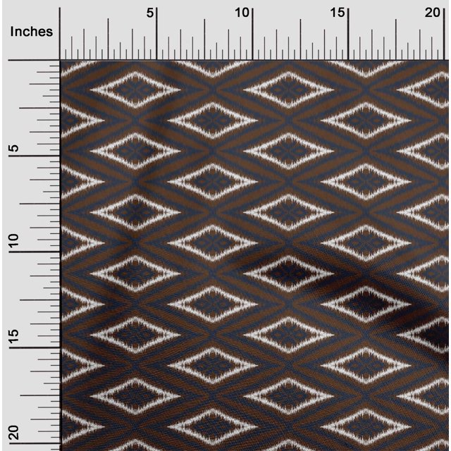 oneOone Viscose Chiffon Fabric Geometric Ikat Print Sewing Fabric BTY 42 Inch Wide