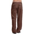 thumbnail image 3 of Faithtur Women´s Drawstring Pants, Summer Elastic Waist Solid Color Loose Lounge Pants with Pockets, 3 of 6