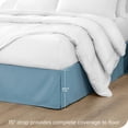 thumbnail image 2 of Bare Home Jupe de Lit Double Brossage - Premium 1800 Collection - Retombée de 15 Pouces - Lit Simple, Bleu Couronne, 2 of 4
