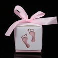 thumbnail image 3 of Rdeghly Wedding Gift Box, Candy Box Gift,50Pcs Cute Baby Footprint Paper Candy Box Wedding Baby Shower Gift Candy Box, 3 of 8
