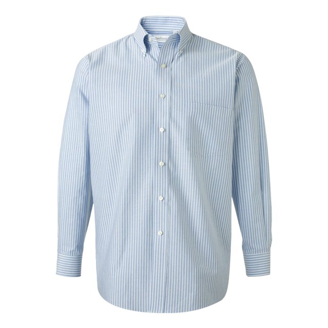 Van Heusen Chemise Oxford à Manches Longues pour Homme, G, Rayure Bleue