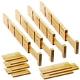 thumbnail image 1 of TFixol Adjustable Bamboo Drawer Organizer - Expandable Storage for Kitchen, Office, and Wardrobe - Multifunctional Compartments for Utensils, Underwear, Socks, and More - Eco-Friendly & Durable Design, 1 of 6