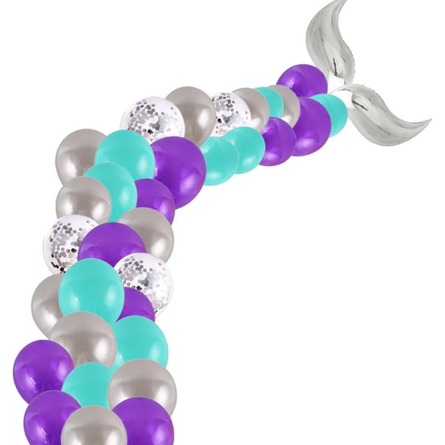 Mermaid Balloon Arch Kit Fish Tail Balloon Garland Kit Theme Party Decorations for Wedding Birthday Party Decor