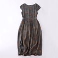 thumbnail image 1 of Ovzne Robes Grande Taille pour Femmes aux Formes Robe pour Femme Robe Enveloppante pour Femme à Manches Courtes Imprimée Robe Ample Jupe Mi-Longue Robe d'Été à Manches Courtes Imprimée Liquidation, 1 of 7