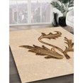 thumbnail image 3 of Ahgly Company Tapis d'Intérieur Lavables en Machine, Rectangle Transitionnel Brun Bronze, 4' x 6', 3 of 7