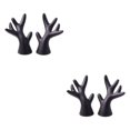 thumbnail image 1 of mmirethe 2pcs Easy To Install Antlers Sticker To Decorate Christmas Car Cute Waterproof black small 2Set, 1 of 6