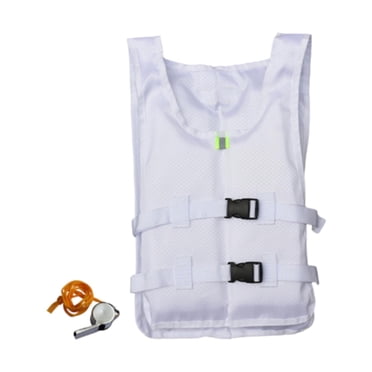 Lipstore Life Jacket Adjustable Paddle Vest for Adults for Swimming Kayak Watersports White