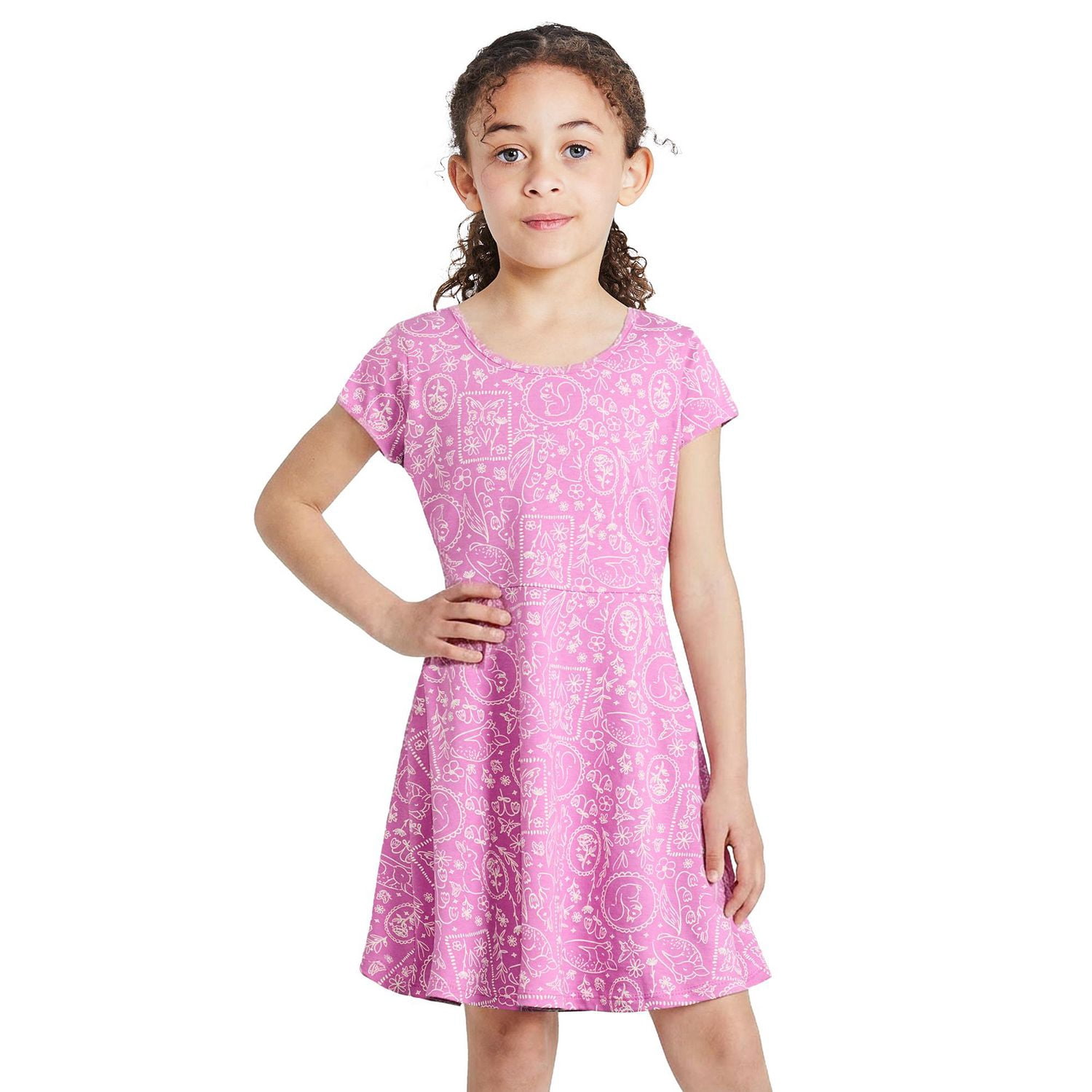 George Girls' Short-Sleeve Skater Dress