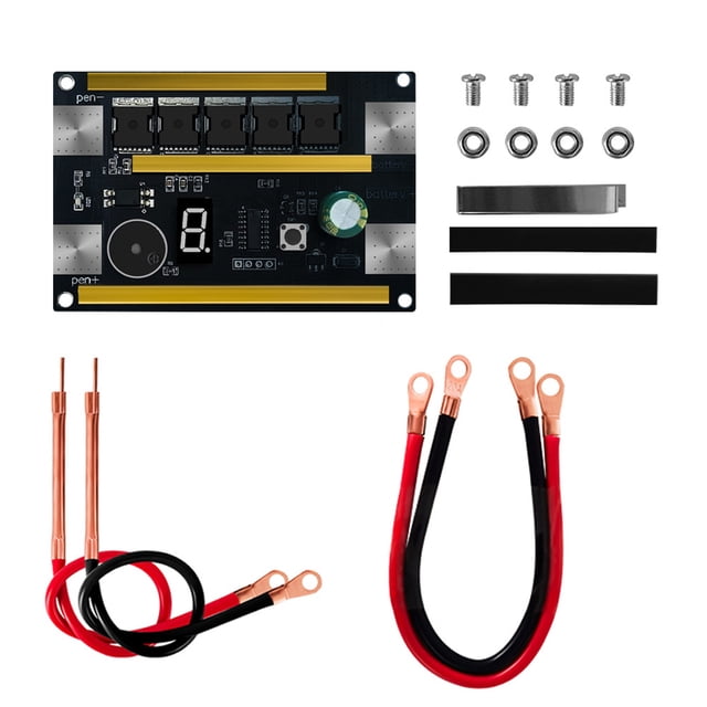 TFixol 12V 18650 Lithium Battery Spot Welder DIY Kit with 9-Gear Power Control, PCB Circuit Board, Nickel Sheet, and Optional Enclosure for Precision Welding
