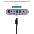 thumbnail image 4 of SatelliteSale Digital Toslink SPDIF Audio Optical Fiber Cable Universal Wire PVC Black Cord 6 feet, 4 of 5