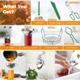 thumbnail image 3 of CNKOO Canning Kit  7 Pcs Canning Supplies Starter Kit  Food Grade Stainless Steel Canning Set for Beginner  Canning Essential Tools for Water Bath & Pressure Canner  Green, 3 of 8
