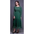 thumbnail image 3 of Bimba Robe Maxi à Volants pour Femmes, Manches Bishop, Col Rond, Taille Smockée - Petit, 3 of 5