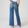 thumbnail image 4 of Jeans à Jambe Grand pour Femmes à Taille Haute Élastique avec Doublure en Molleton, 4 of 5