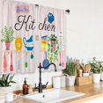 thumbnail image 4 of ORUYROP Rustic Plants Kitchen Curtains Short Small Farmhouse Quotes Botanical Pink Retro Country Rod Pocket Green Leaves Kitchenware Bedroom Living Room Treatment Fabric 2 Panels 27.5Wx39H Inc, 4 of 6