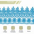 thumbnail image 4 of Uxcell 3.14 inch Wide 5 Yard Lace Ribbon Floral Pattern Blue Embroidered Lace Trim for Sewing Making, Gift Wrapping, 4 of 5