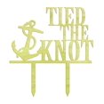 thumbnail image 1 of Personalized Tied the Knot Beautiful Wedding Anchor Cake Topper Rustic Wooden Cake Topper 7-8 Inches., 1 of 3