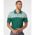 thumbnail image 1 of Adidas Polo à Blocs de Couleur Chiné 3 Bandes pour Hommes, 4TG, Vert Collégial, 1 of 1