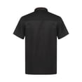 thumbnail image 3 of dPois Men Personalized Chef Coat With Hat Unisex Chef Jacket Kitchen Work Uniform Hotel Restaurant Workwear Black01 XL, 3 of 7