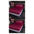 thumbnail image 1 of VONKY Easy To Install Plain Fitted Sheet For High Mattress plifies Bed-Making Winered 2Set, 1 of 6