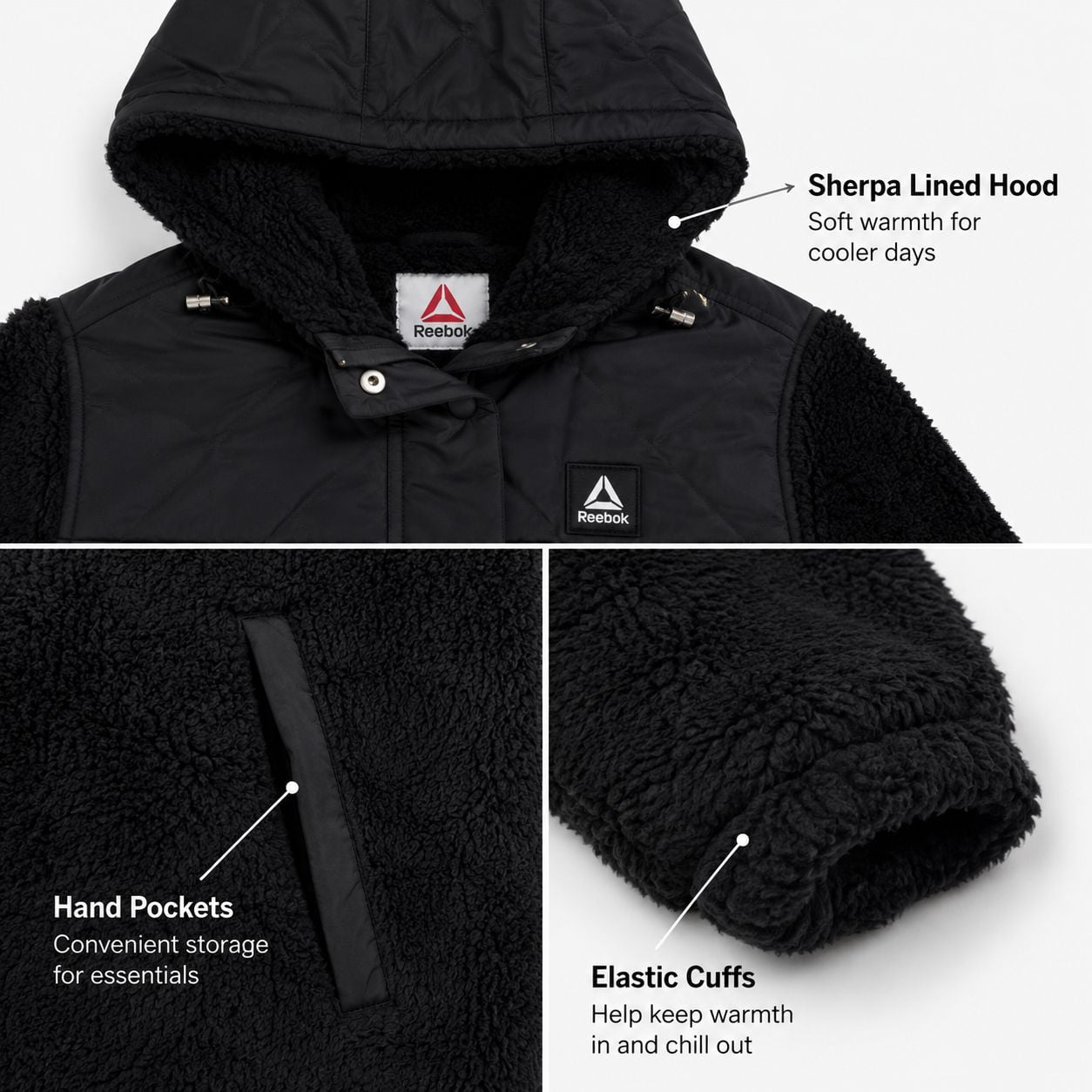 Reebok Women's High Pile Fleece Jacket
