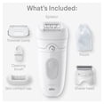 thumbnail image 2 of Braun Silk-épil 5 Epilator, Wet and Dry Epilator, Includes Shaver Head and Trimmer Comb, SE5-041, Grey, 2 of 13