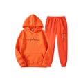 thumbnail image 1 of Bellella Ladies Tracksuit Sets Long Sleeve Sweatsuits Drawstring Two Piece Outfit Jogger Set Sweatshirts And Sweatpants Orange XS, 1 of 2