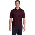 thumbnail image 2 of Hanes Cotton-Blend Men`s Jersey Polo, XL, Maroon, 2 of 7