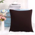 thumbnail image 4 of Unique Bargains 18'x18' Decorative Throw Pillow Cover Stretch Spandex Sofa Cushion Cover, Coffee Color, 4 of 8