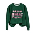 thumbnail image 4 of EGNMCR Chandail en Molleton de Noël Col Rond Imprimé Ample Manches Longues Sans Capuche, 4 of 4