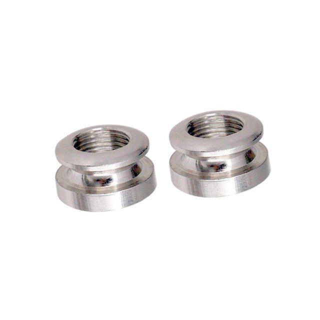 serony 2 Pcs Bouton de Verrouillage de Sangle de Guitare Cric Fileté pour Pièces de Guitare Argent