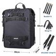 thumbnail image 3 of Motorcycle Bag Tail Bag Waterproof Large Capacity Backpack Pannier Bag Versatile Bag with straps (Black, 30L), 3 of 7