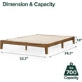 thumbnail image 4 of Zinus Lucinda 10 inch Wood Platform Bed Frame, 4 of 6