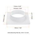 thumbnail image 2 of Unique Bargains Bride de Raccord de Conduit 6 Pieds 2 Pcs Plaque Murale d'Évent de Sécheuse Carrée à Ronde avec Pince pour Refroidissement d'Air Ventilation Blanc, 2 of 5