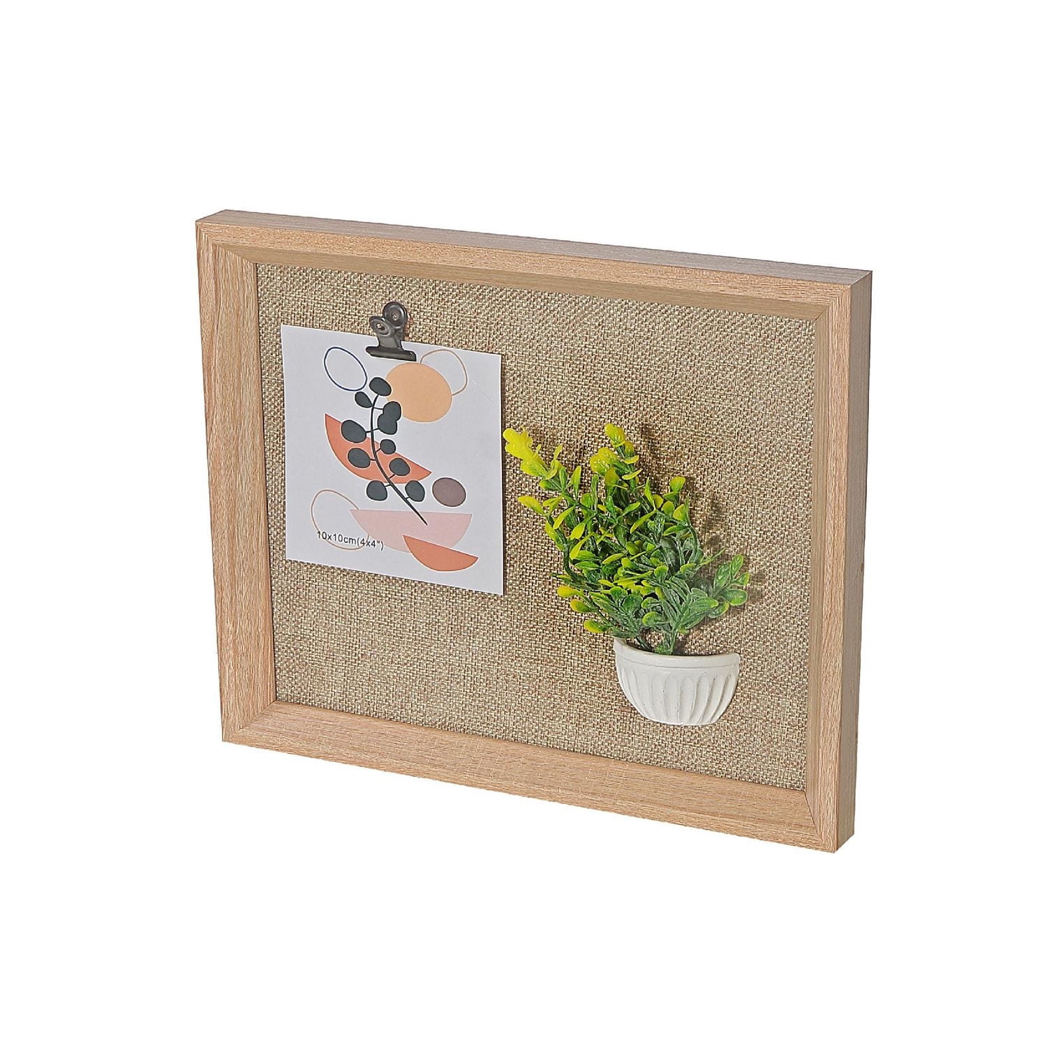 Cadre De Clip De Collage Mdf Avec Des Fausses Plantes 4X4