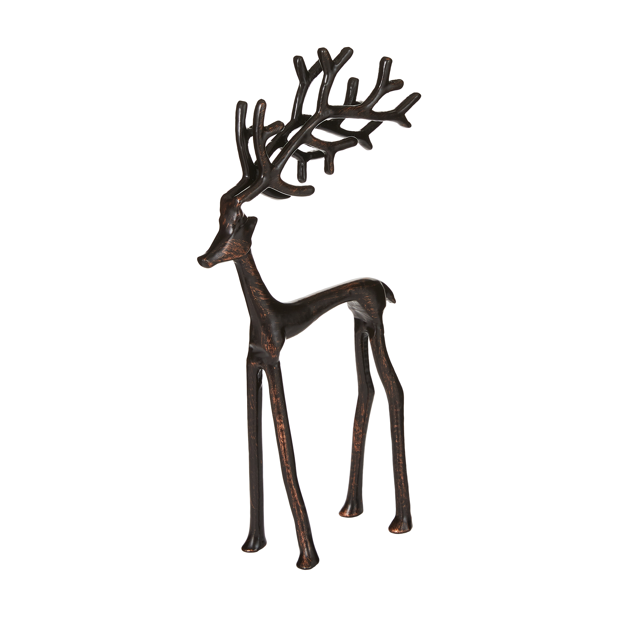 Fraiche Small Aluminum Reindeer Decoration