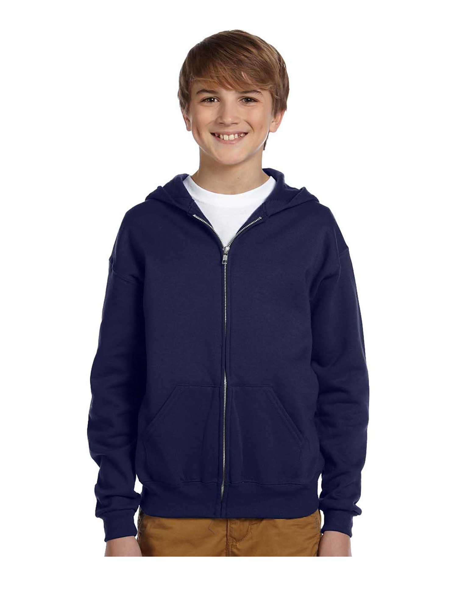Jerzees Sweat à Capuche Zippé en Polaire pour Grand Garçon, Style 993B