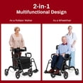 thumbnail image 4 of Costway Déambulateur à Roulettes avec Siège, Déambulateur Pliant avec Roues de 8 Pouces, Supporte jusqu'à 350 Lb, 4 of 10