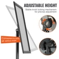 thumbnail image 3 of KFFKFF Sign Stand, 11 x 17 Inch Adjustable Vertical and Horizontal Poster Display, Robust Floor Sign Holder with Metal Foundation for Showcasing, Promoting, and External Use, Black, 3 of 9