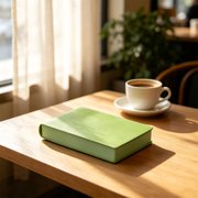 MMJ Composition Notebook A5 Thickened Color Journal 720 Pages 80gsm Lined Paper Soft Leather Cover Ribbon Bookmark Office Supplies