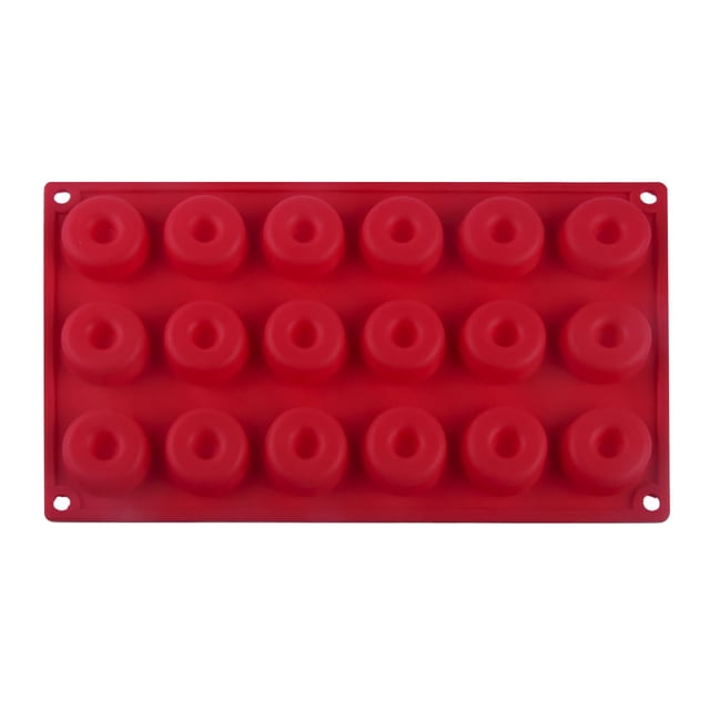 Moule à Beignes en Silicone Moules à Beignes en Silicone Plateau de Cuisson pour Beignes avec 18 Cavités