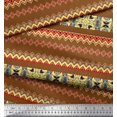 thumbnail image 2 of Soimoi Polyester Crepe Fabric Damask & Aztec Southwestern Printed Fabric 1 Yard 52 Inch Wide, 2 of 3
