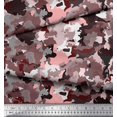 thumbnail image 2 of Soimoi Poly Georgette Fabric Two Tone With White Camouflage Print Sewing Fabric Yard 42 Inch Wide, 2 of 3
