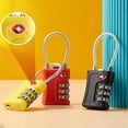 thumbnail image 2 of 1PC TSA Customs Colorful Code Lock For Travel Luggage Password Changeable Lock Contrast Color Design Padlock Cabinet Locker 2# N, 2 of 6