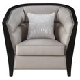thumbnail image 4 of ACME Chaise Rembourrée en Tissu Zemocryss avec Oreiller en Beige, 4 of 7