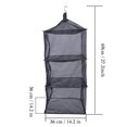 thumbnail image 4 of Séchoir à Filet, Étagères Suspendues Pliables à 4 Niveaux, Ouverture à Fermeture Éclair pour Extérieur, 4 of 8