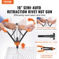 thumbnail image 2 of VEVOR Outil à Écrous à Rivets, Trousse d'Outils à Rivets de 16”, avec 13 Pcs Mandrins Métriques et SAE, 186 Pcs Écrous à Rivets, M3, M4, M5, M6, M8, M10, M12, 1/4-20, 5/16-18, 3/8-16, 1/2-13, 8-32, 10-24, Retrait Semi-auto, 2 of 9