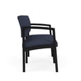 thumbnail image 4 of Lenox Steel Réception Salle d'Attente Soins de Santé Causeuse / Acier Noir / Bleu, 4 of 5