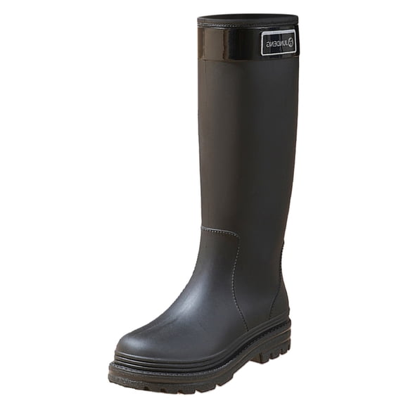 Women Stylish Rain Boots Waterproof Rubber Boots Durable Slip Resistant Muck Boots Tall Water Fishing Shoes Comfort Knee High Work Outdoor Gardening Farming