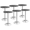 thumbnail image 1 of Costway 6PCS Round Bistro Bar Table Height Adjustable 360-degree Swivel Black, 1 of 10