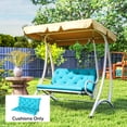 thumbnail image 2 of Outsunny Garden Bench Cushion with Backrest, Non-Slip 2 Seater Soft Pad, 2 of 10